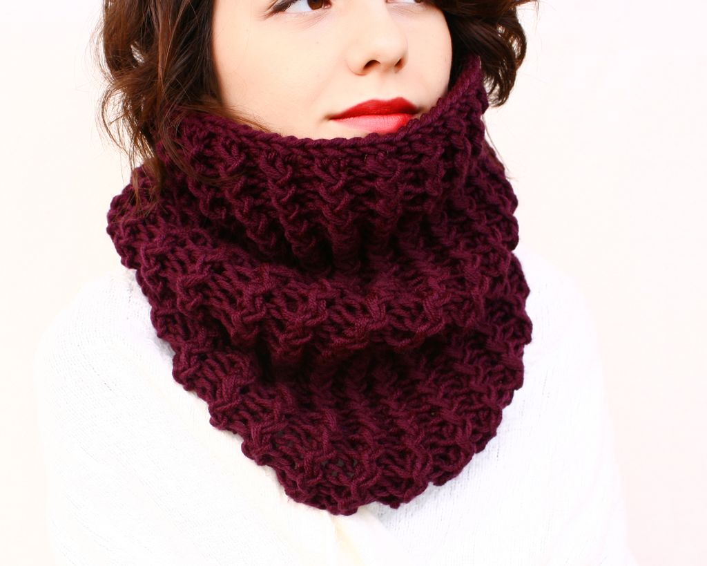 Edmond Cowl Knitting Pattern for Children to Adults.